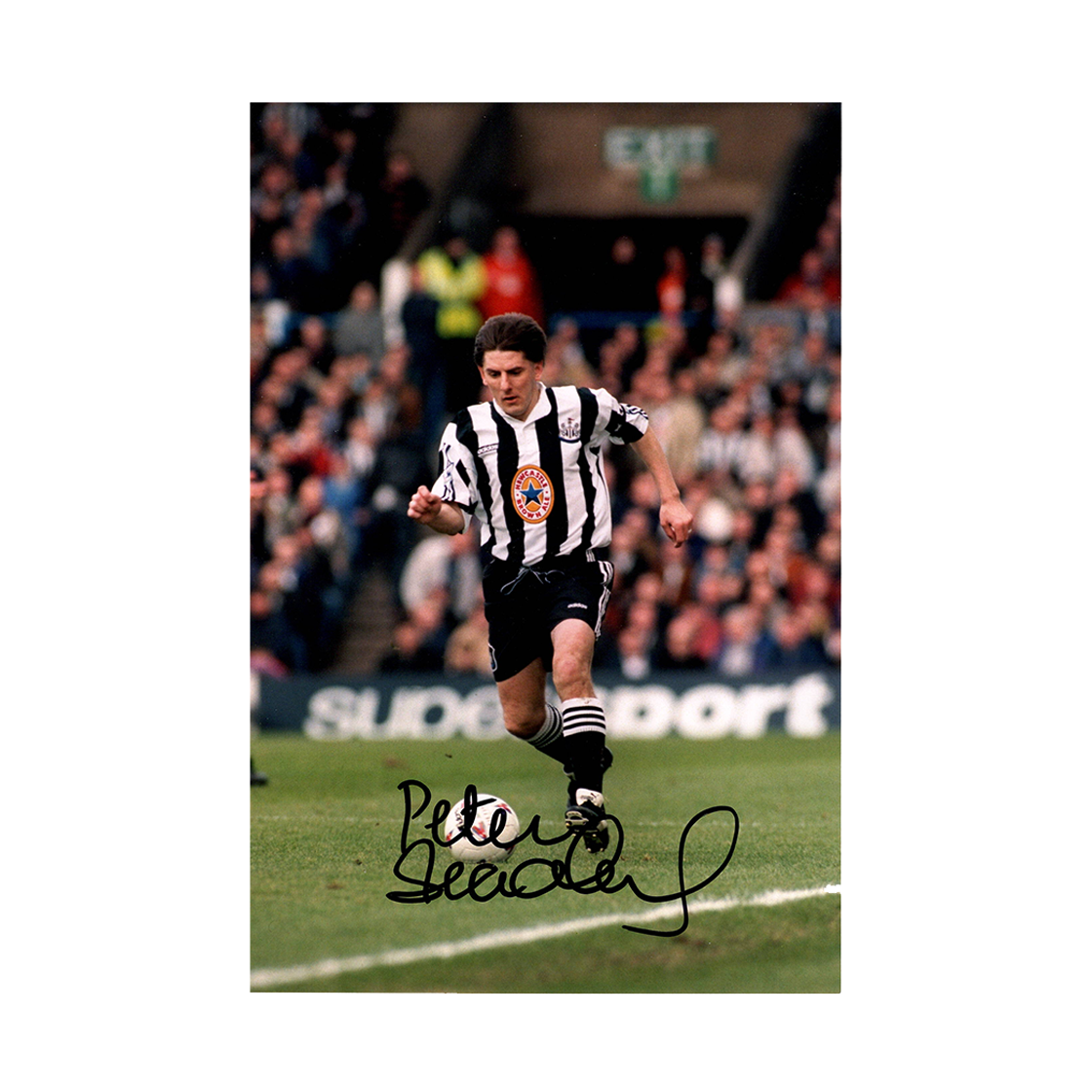 Peter Beardsley Signed 9x6 Image