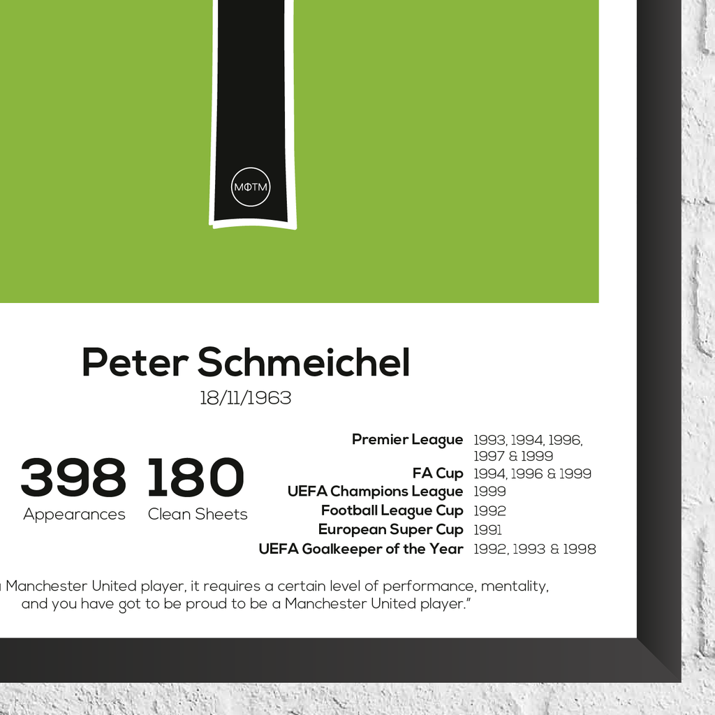 Peter Schmeichel Legend Stats Print