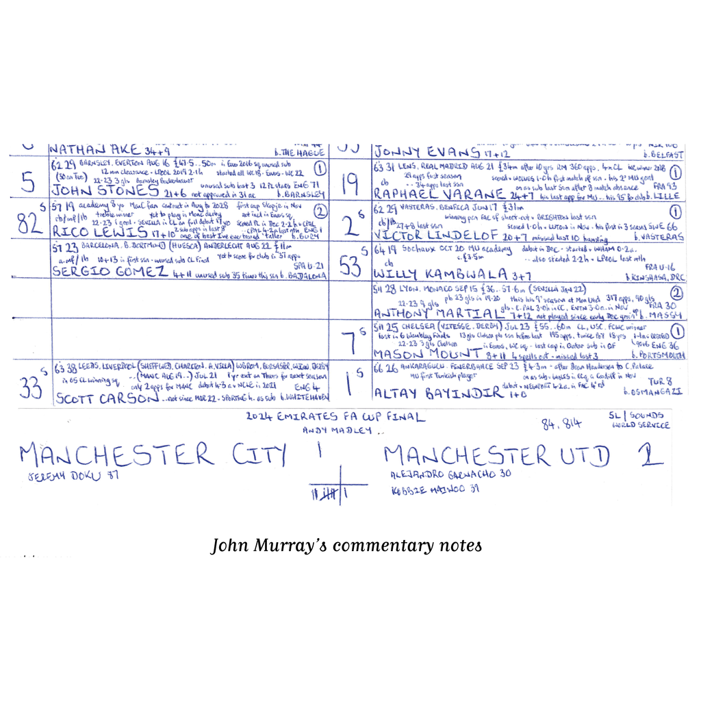 FOOTBALL Manchester City v Manchester United, FA Cup Final, Wembley Stadium, London. May 25, 2024. John Murray.
