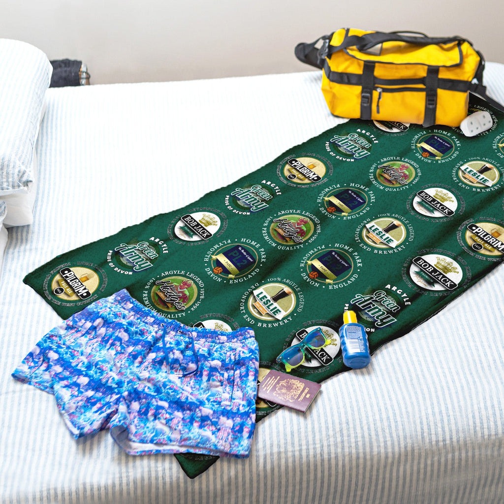 Plymouth - Football Legends - Microfibre Beach Towel - 150cm x 75cm