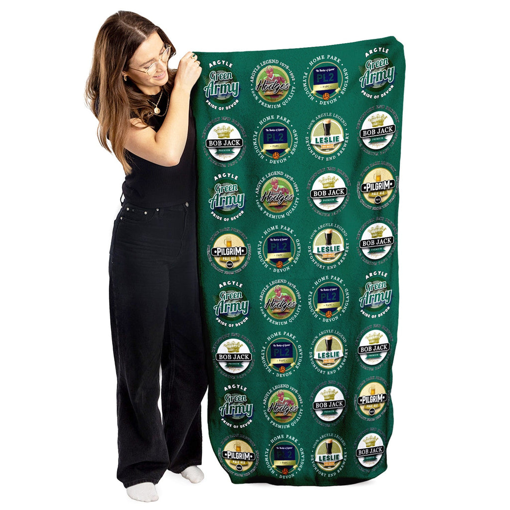 Plymouth - Football Legends - Microfibre Beach Towel - 150cm x 75cm
