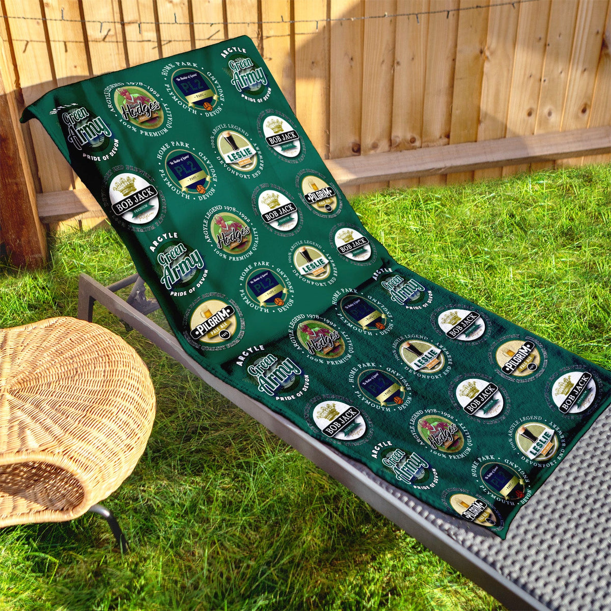 Plymouth - Football Legends - Microfibre Beach Towel - 150cm x 75cm