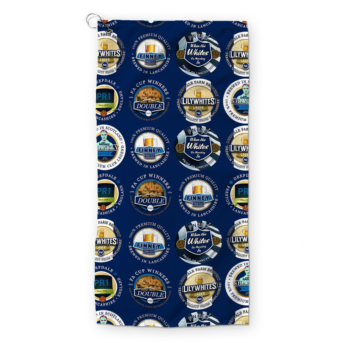 Preston - Football Legends - Retro Lightweight, Microfibre Golf Towel