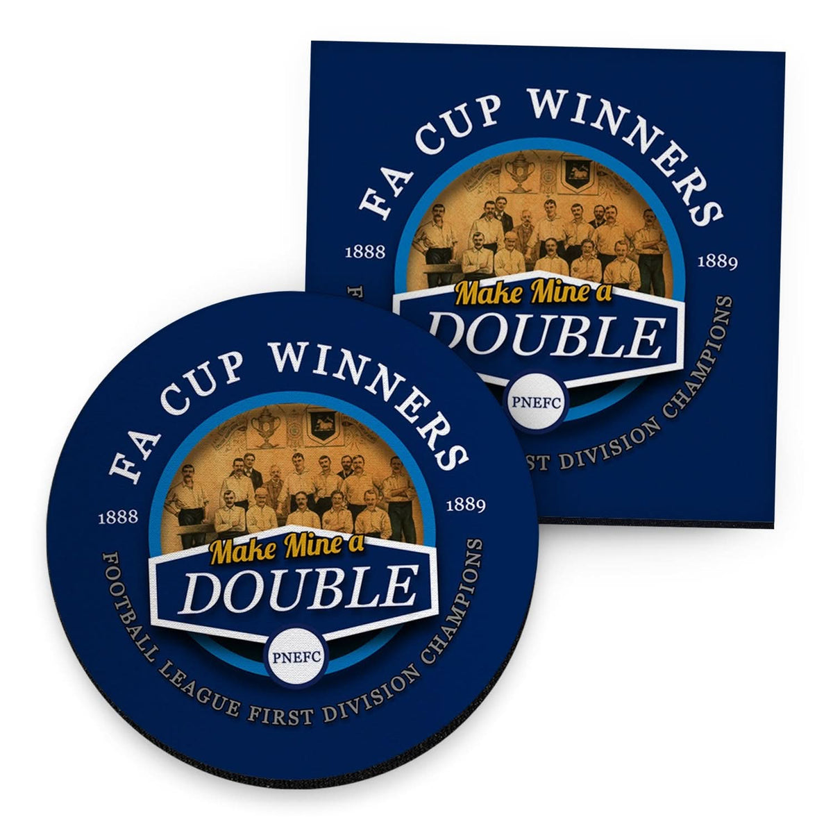 Preston Double - Football Coaster - Square Or Circle