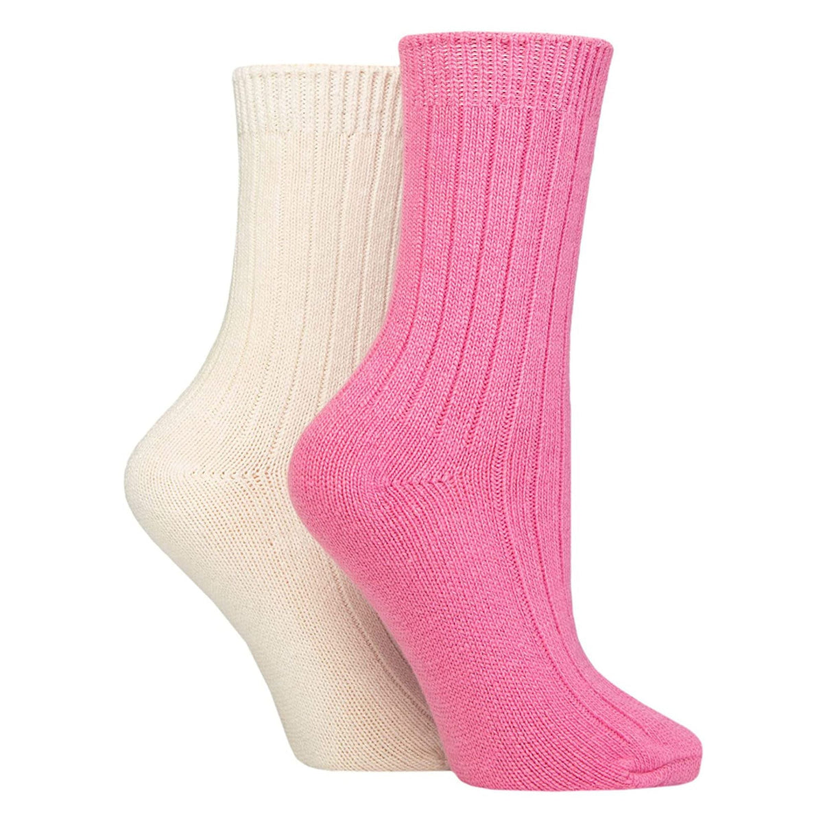 4 Pack Ladies Cashmere Boot Socks | Breathable Cozy Ribbed Wool Bed Socks
