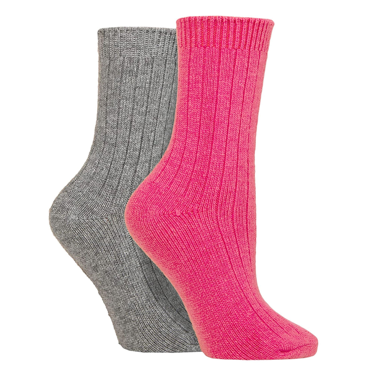 4 Pack Ladies Cashmere Boot Socks | Breathable Cozy Ribbed Wool Bed Socks