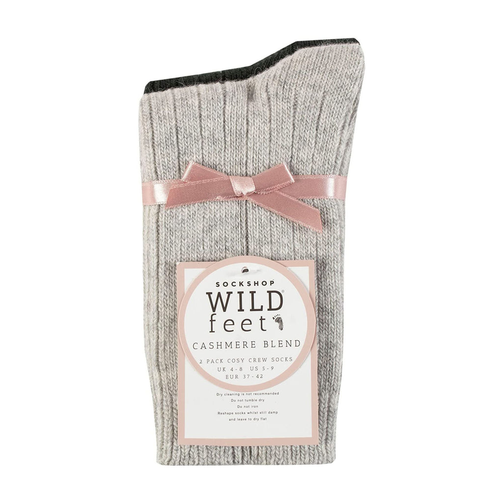 2 Pack Ladies Cashmere Wool Bed Socks for Sleep