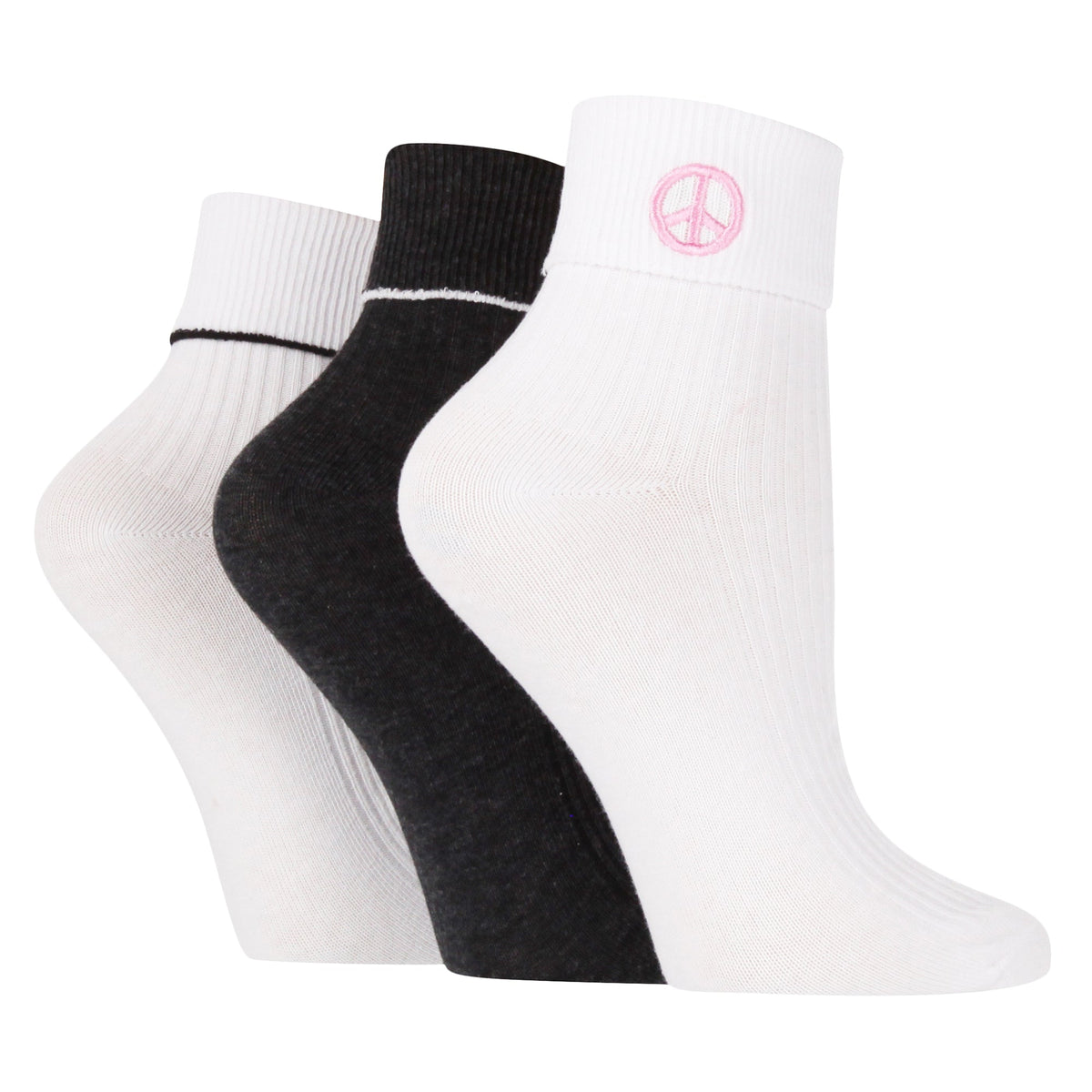 6 Pair Ladies Turn Over Lounge Socks