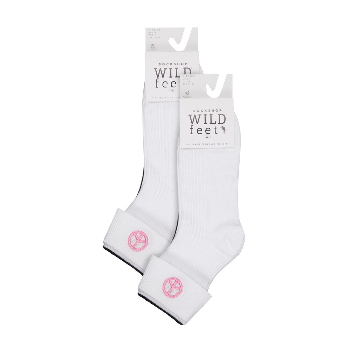 6 Pair Ladies Turn Over Lounge Socks