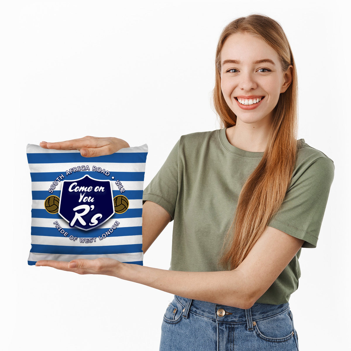 The Hoops Rs BMG_PRINT300 10inch Cushion V3 - Cushion - 10"