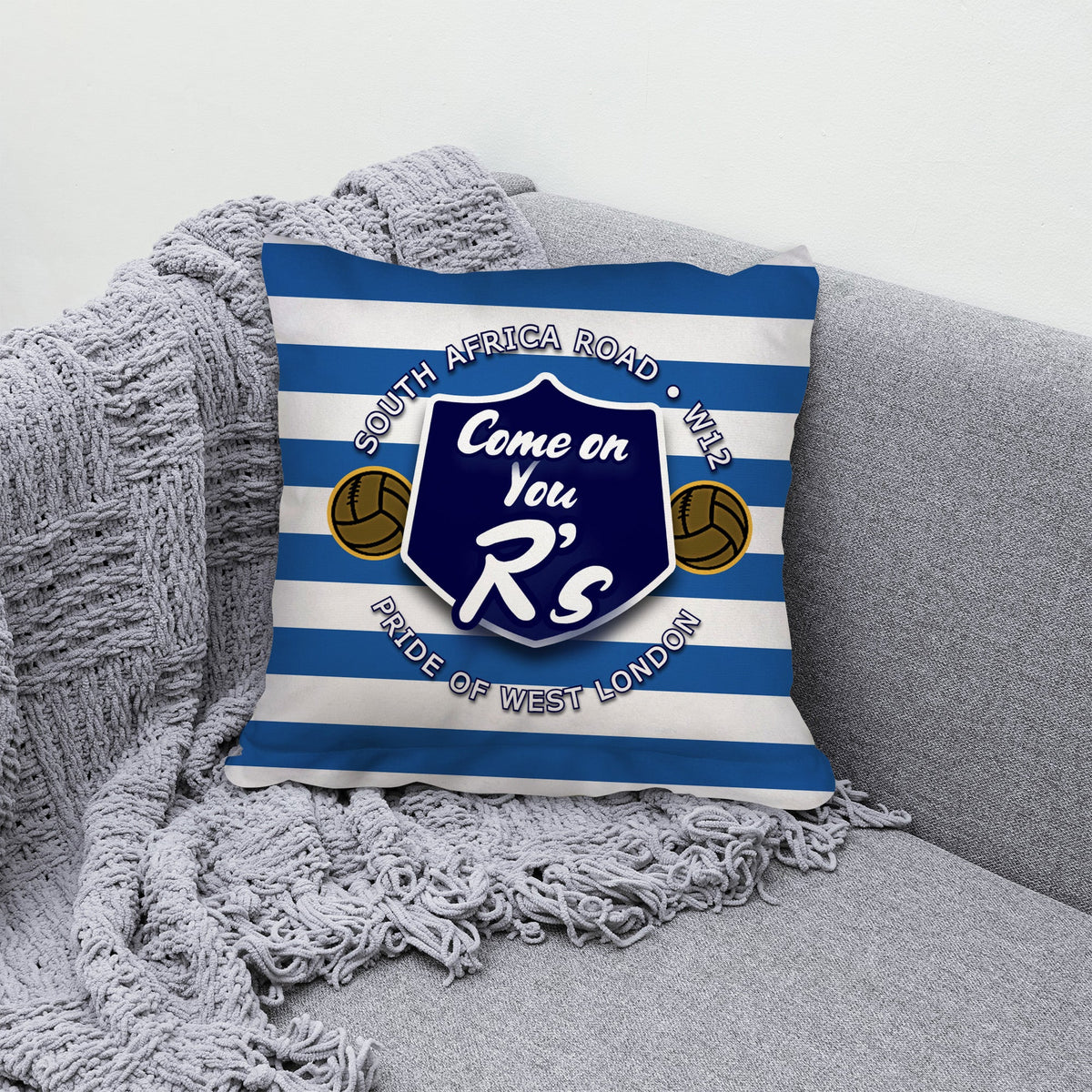 The Hoops Rs BMG_PRINT300 10inch Cushion V3 - Cushion - 10"