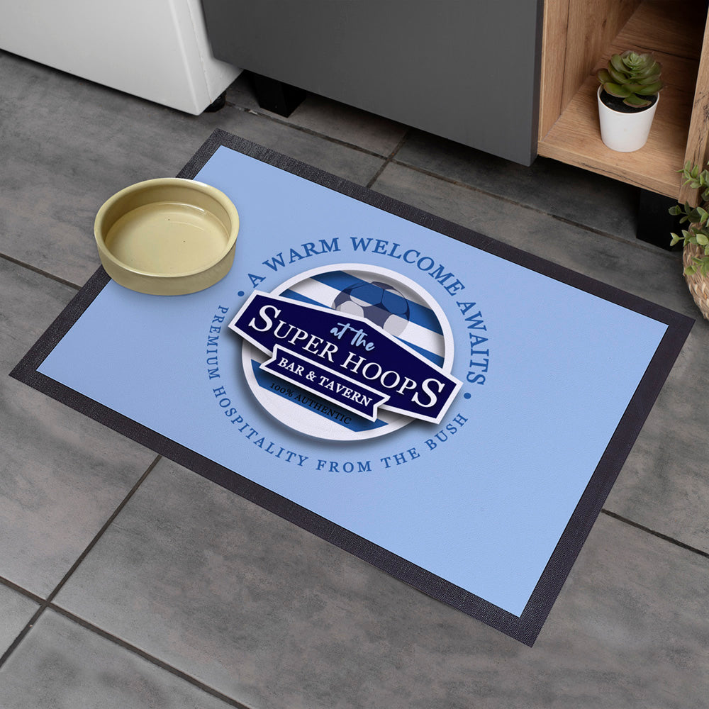 The Hoops SUPER HOOPS  - Football Legends - Door Mat -60cm X 40cm