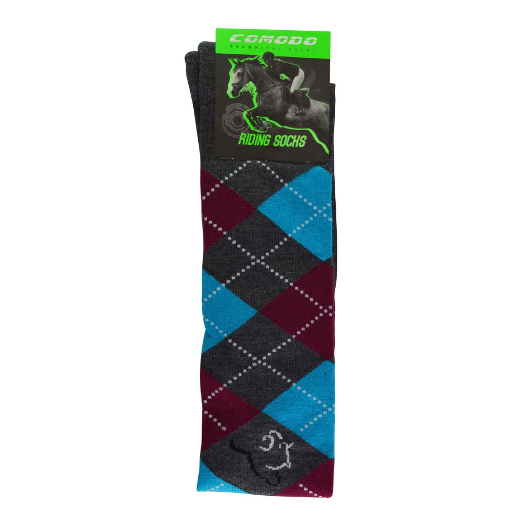 1 Pack Ladies Argyle Knee High Horse Riding Equestrian Socks