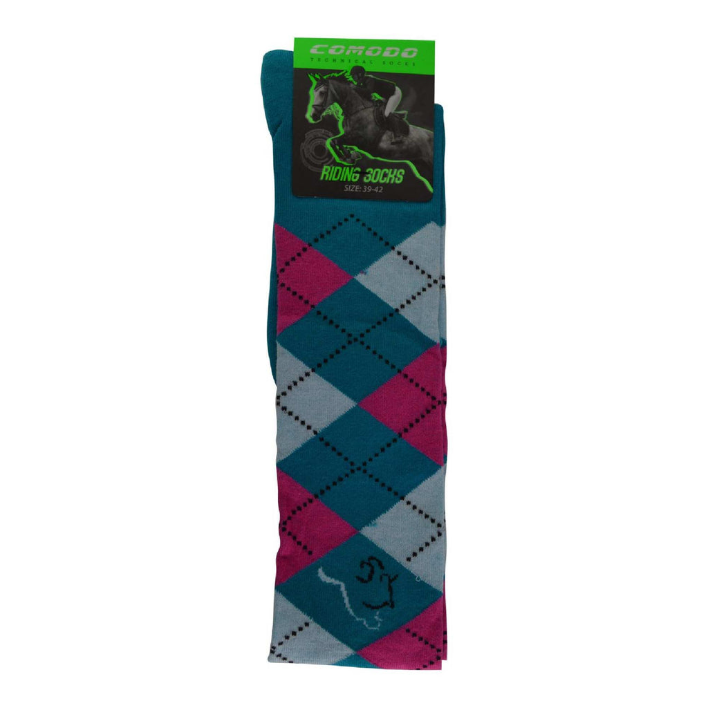 1 Pack Ladies Argyle Knee High Horse Riding Equestrian Socks
