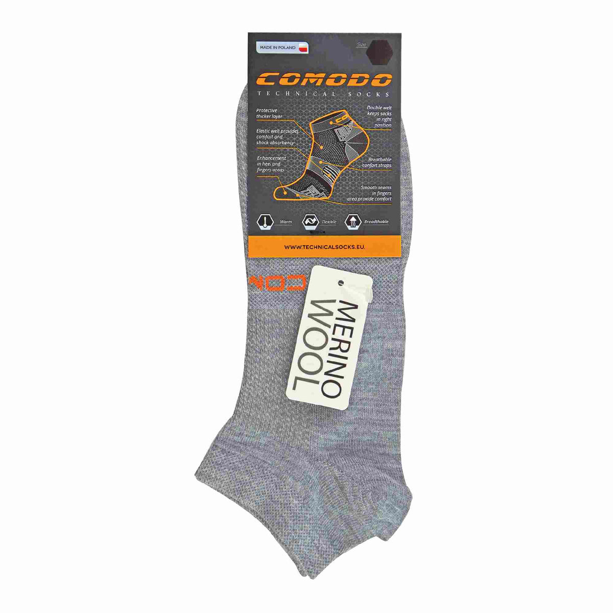 1 Pack Merino Wool Ankle Trail Sport Running Socks