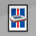Ibrox Stadium Inspired Memorabilia Poster Print
