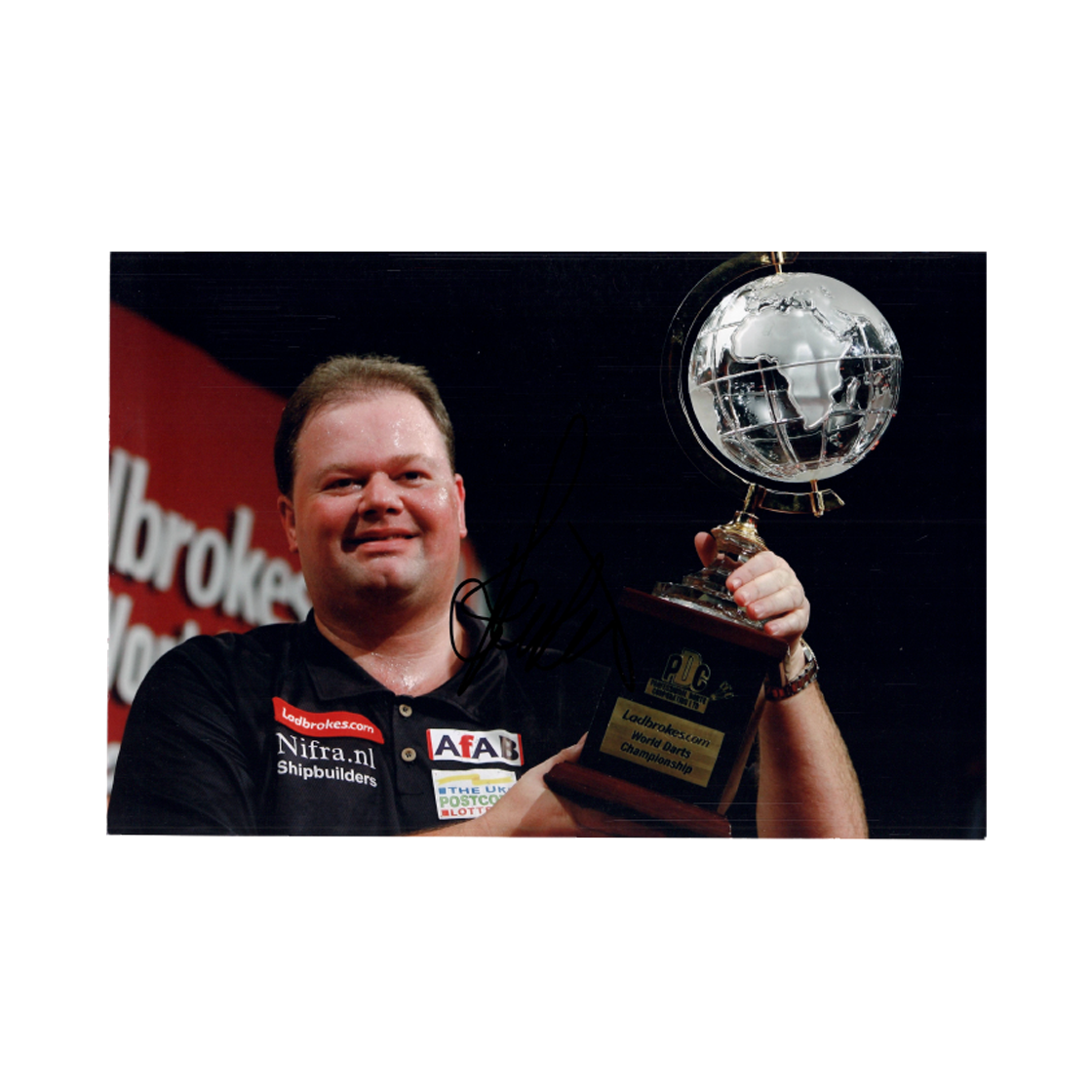 Raymond van Barneveld Signed 12x8 Image