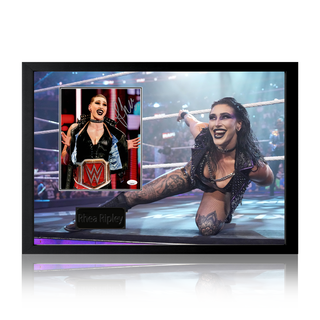 Rhea Ripley Signed Image Iconic Frame (JSA)