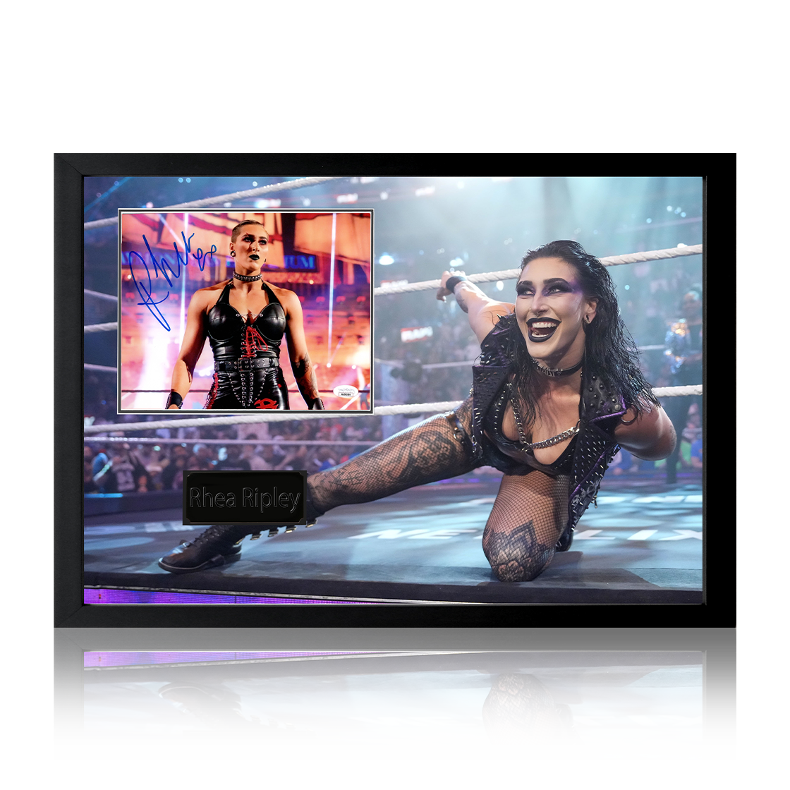 Rhea Ripley Signed Image Iconic Frame (JSA)