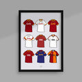 Roma Retro Shirts Football Print