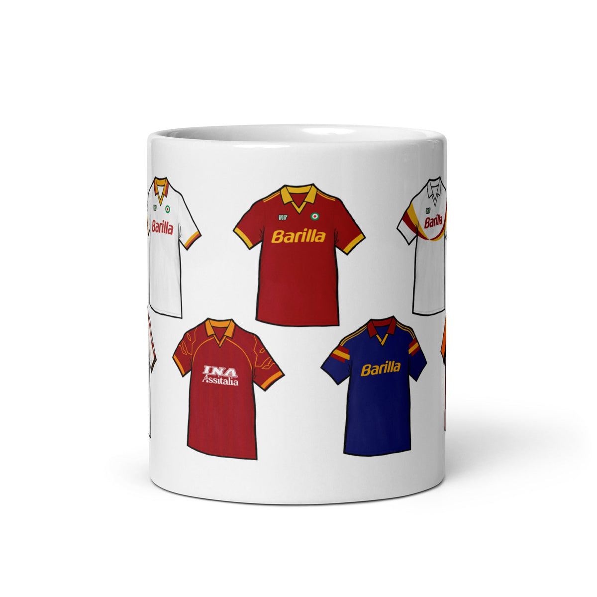 Roma Retro Shirts Illustrated Ceramic Football Mug