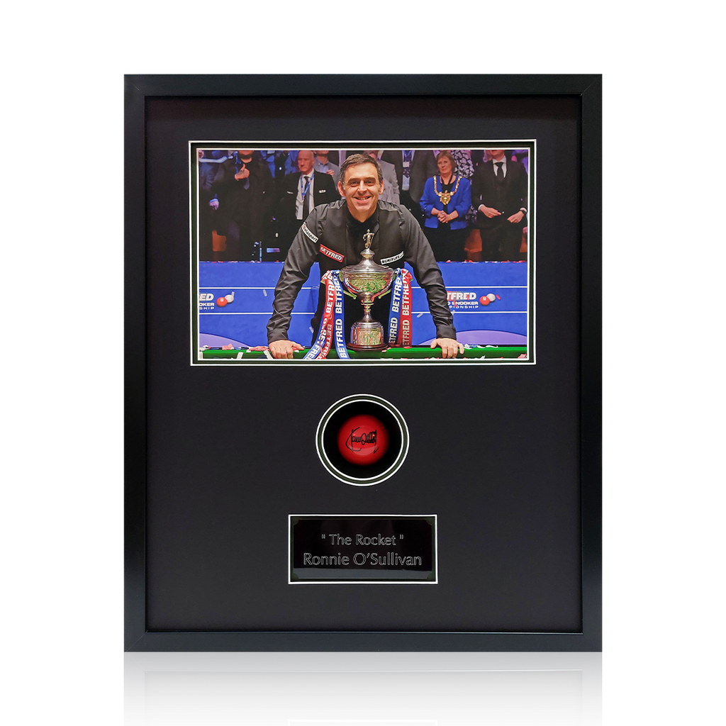 Ronnie O’Sullivan Signed & Inscribed Red Ball Compact Frame