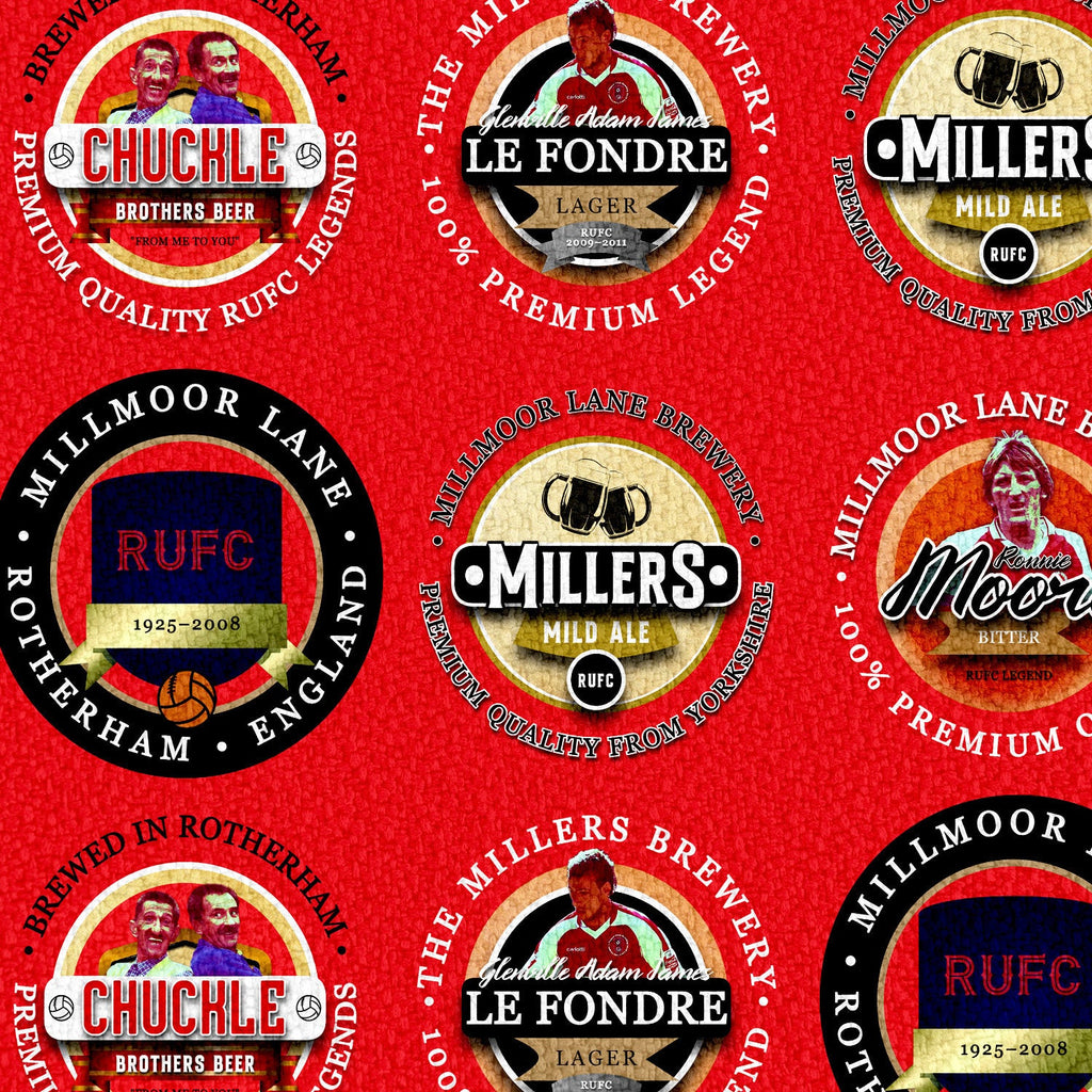 Rotherham - Football Legends - Microfibre Beach Towel - 150cm x 75cm