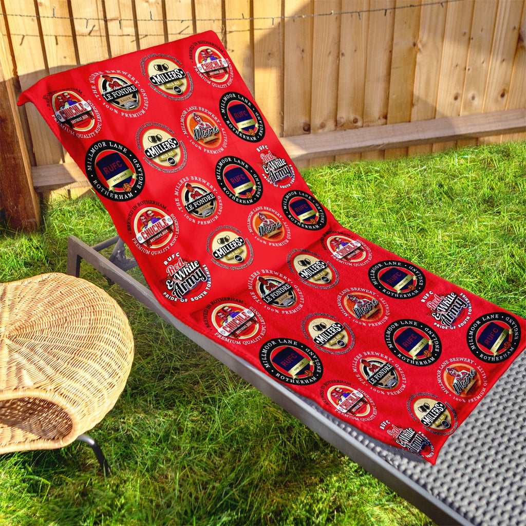 Rotherham - Football Legends - Microfibre Beach Towel - 150cm x 75cm