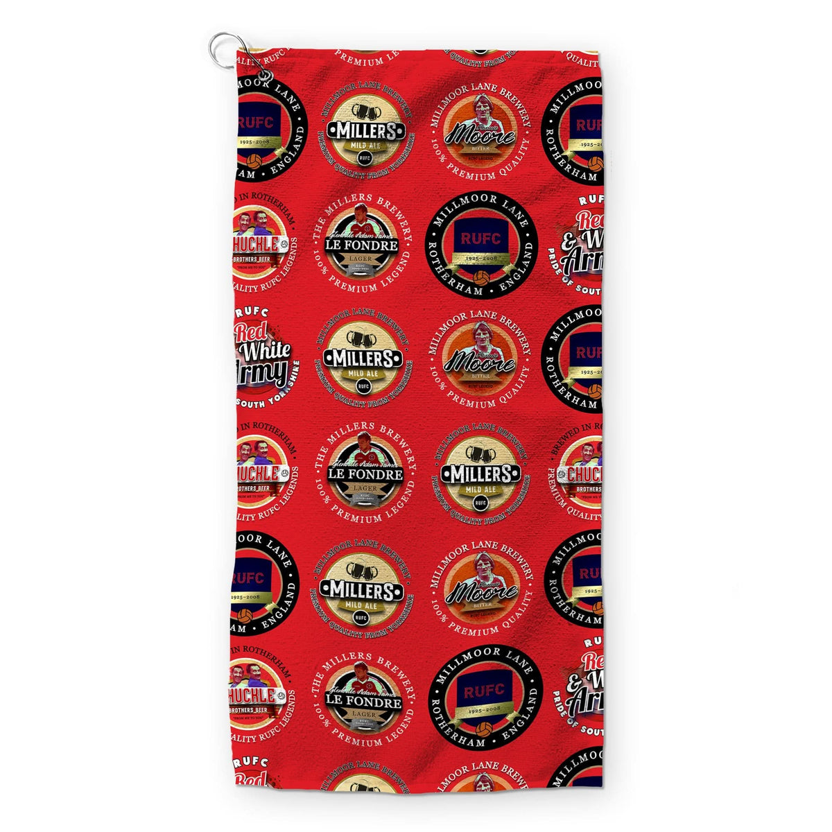 Rotherham - Football Legends - Retro Lightweight, Microfibre Golf Towel