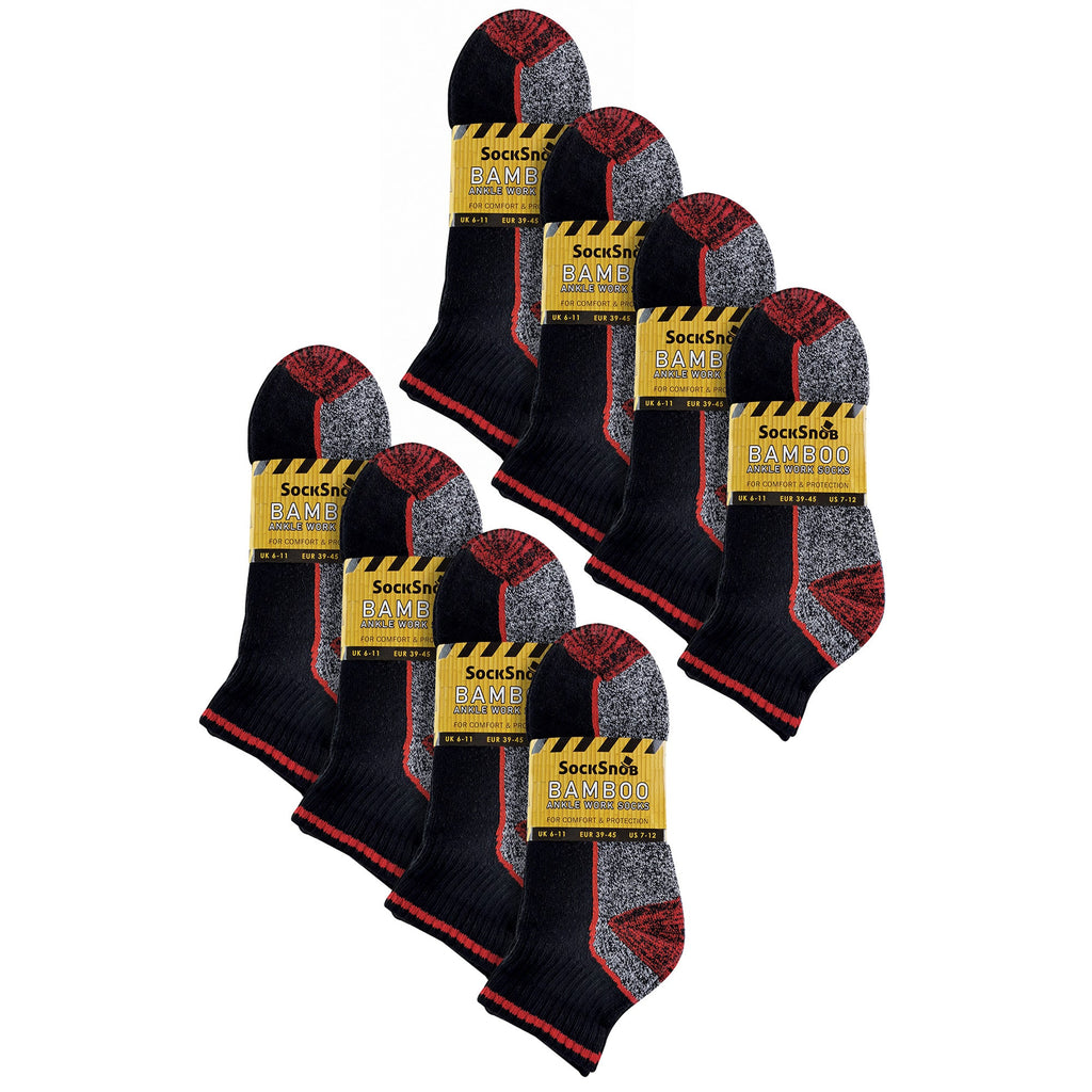 24 Pairs Multipack Mens Short Breathable Bamboo Work Socks