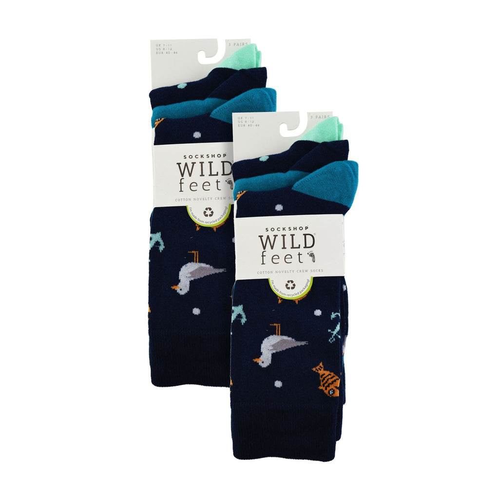 6 Pack Mens Novelty Jacquard Patterned Cotton Dress Socks