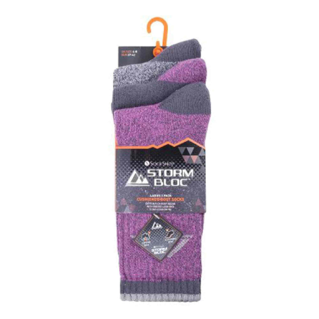 3 Pack Ladies Lightweight Hiking Socks with Arch Support