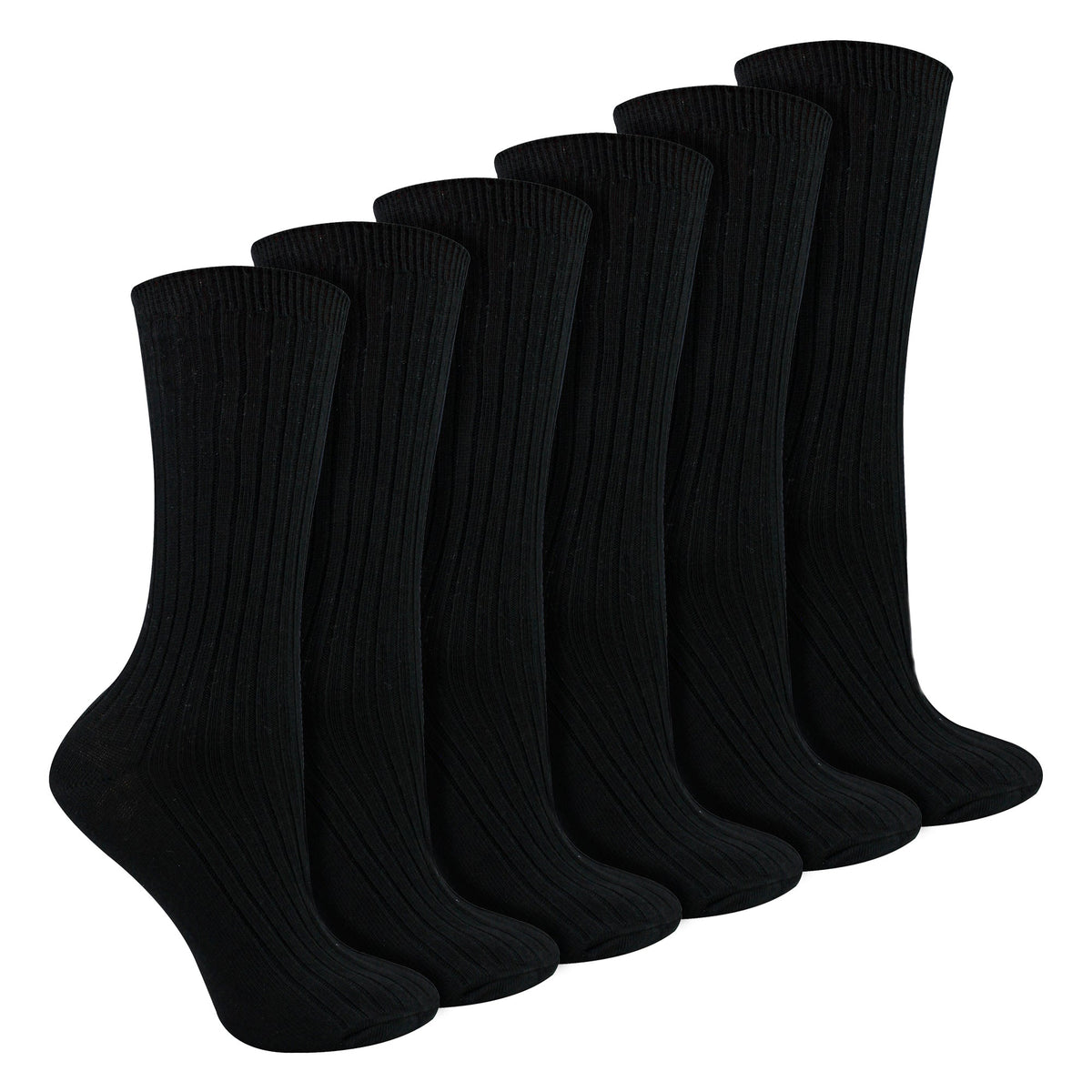Ladies 12 Pack 100% Cotton Soft Breathable Socks
