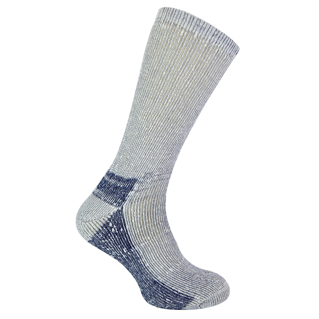 Mens 6 Pairs Multipack Crew Wool Socks: Reinforced Heel & Toe