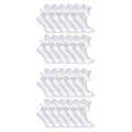 24 Pair Multipack White Frilly Lace Socks for Girls