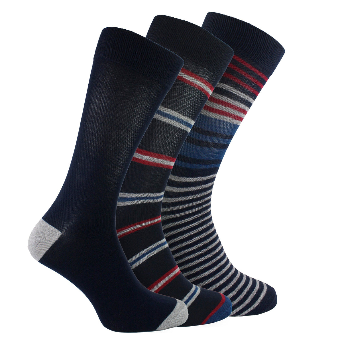 12 Pack Mens Multicolor Soft Breathable Bamboo Crew Socks