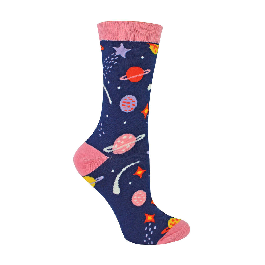 1 Pack Ladies Novelty Space Enthusiast Bamboo Socks