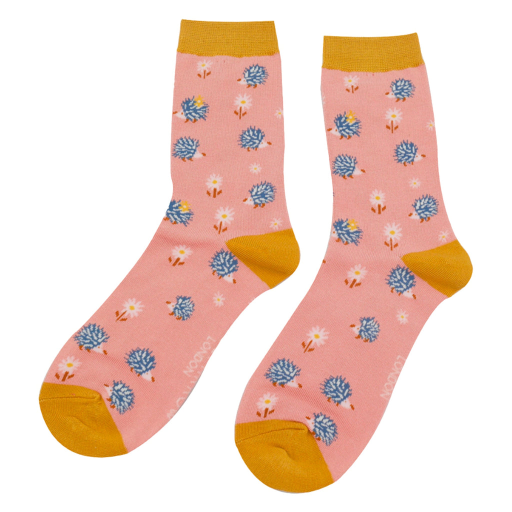 1 Pack Ladies Novelty Hedgehog Bamboo Socks