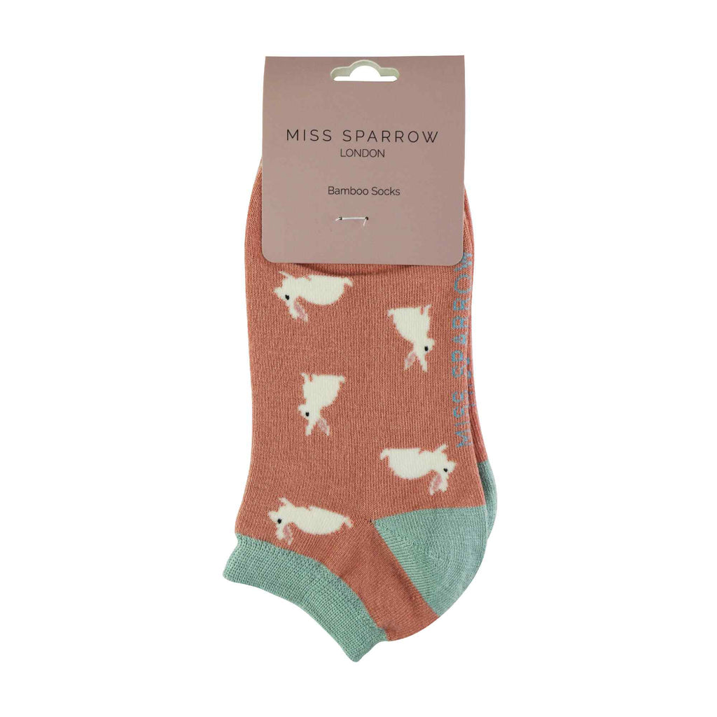 1 Pack Ladies Novelty Animal Themed Bamboo Trainer Socks