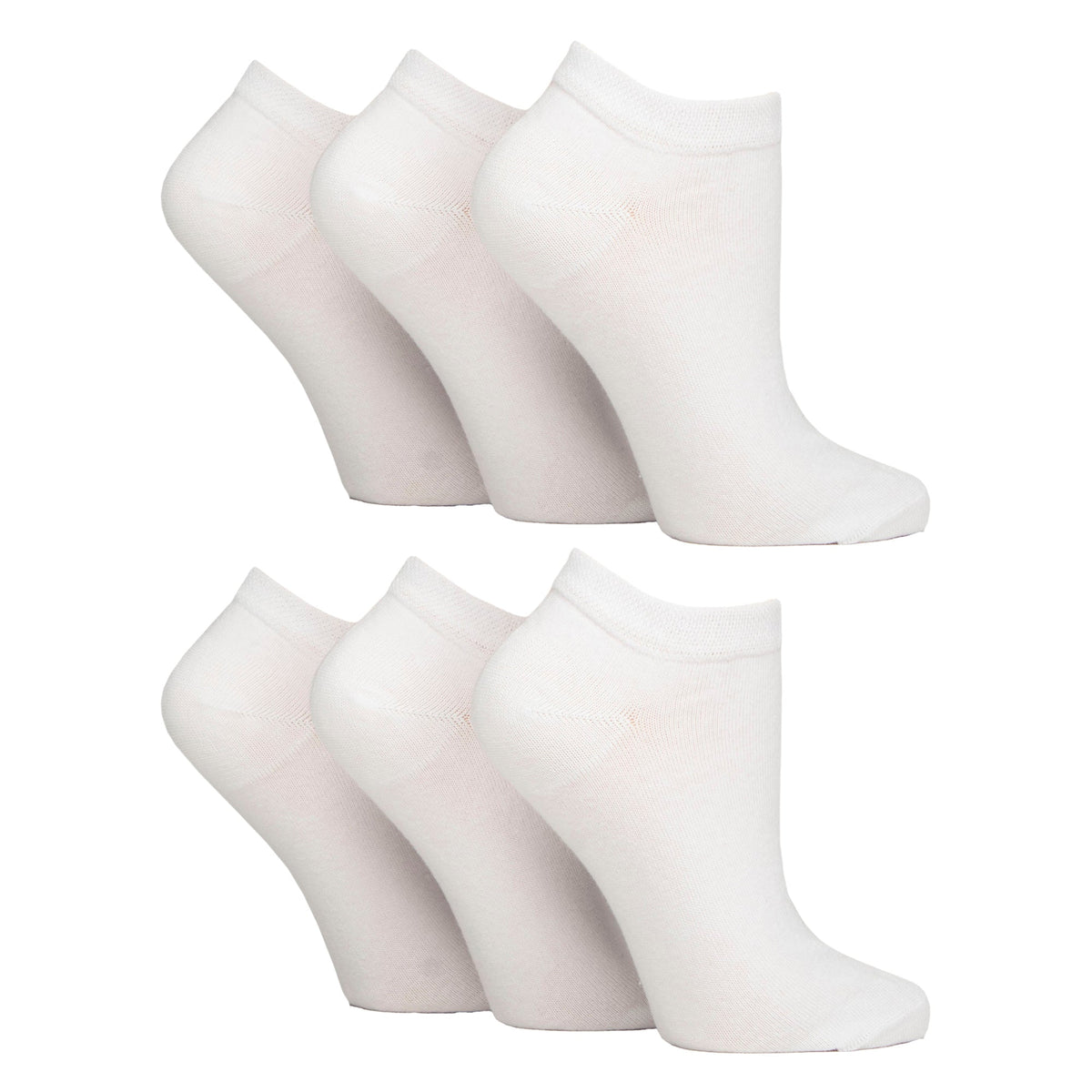 6 Pack Diabetic Trainer Socks for Women | Extra Wide Ankle Socks
