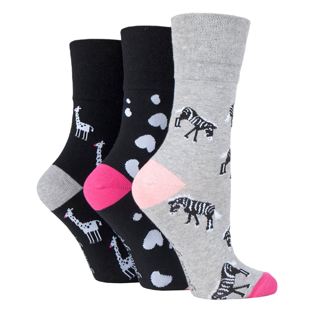 6 Pairs Ladies Non Elastic Patterned Socks