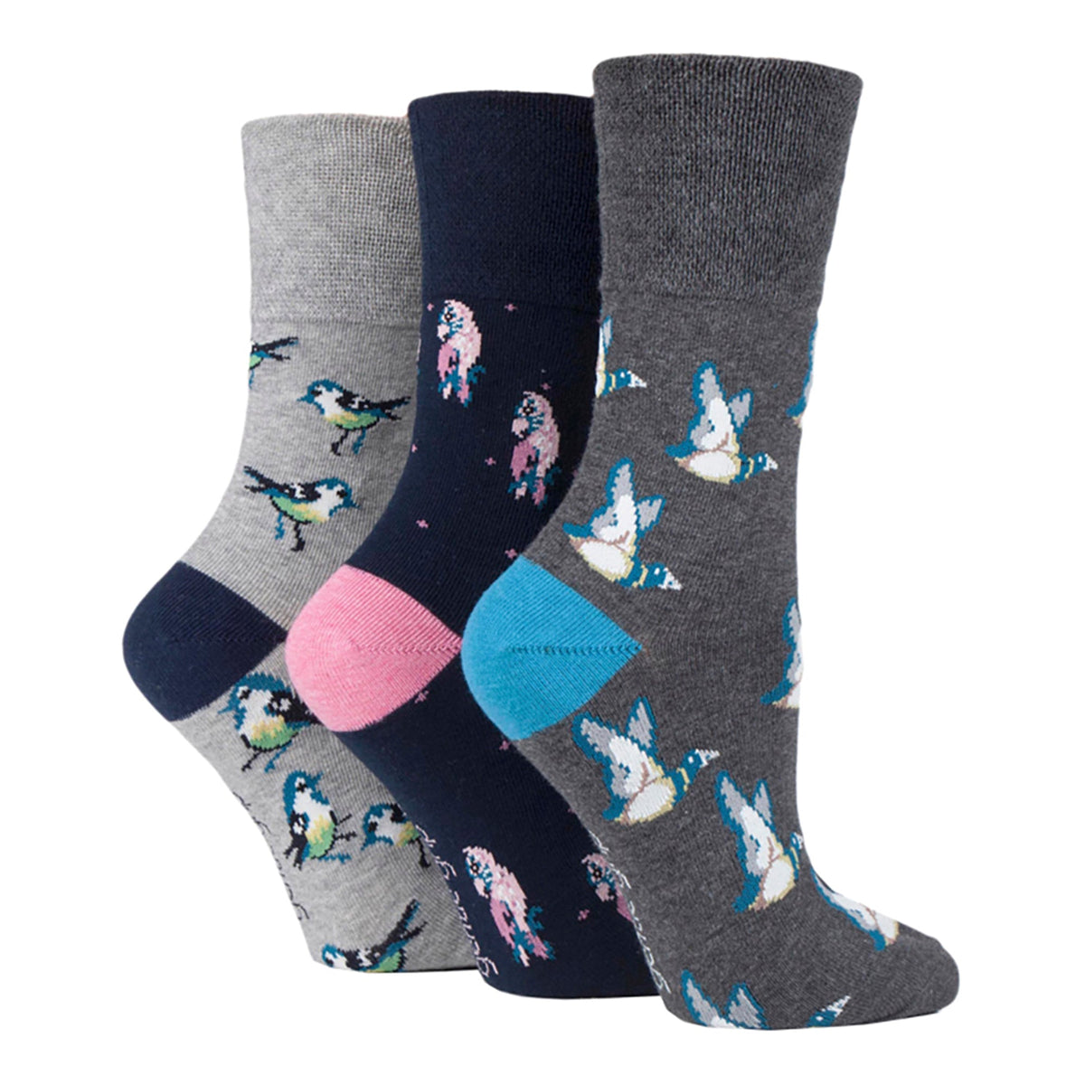6 Pairs Ladies Non Elastic Patterned Socks