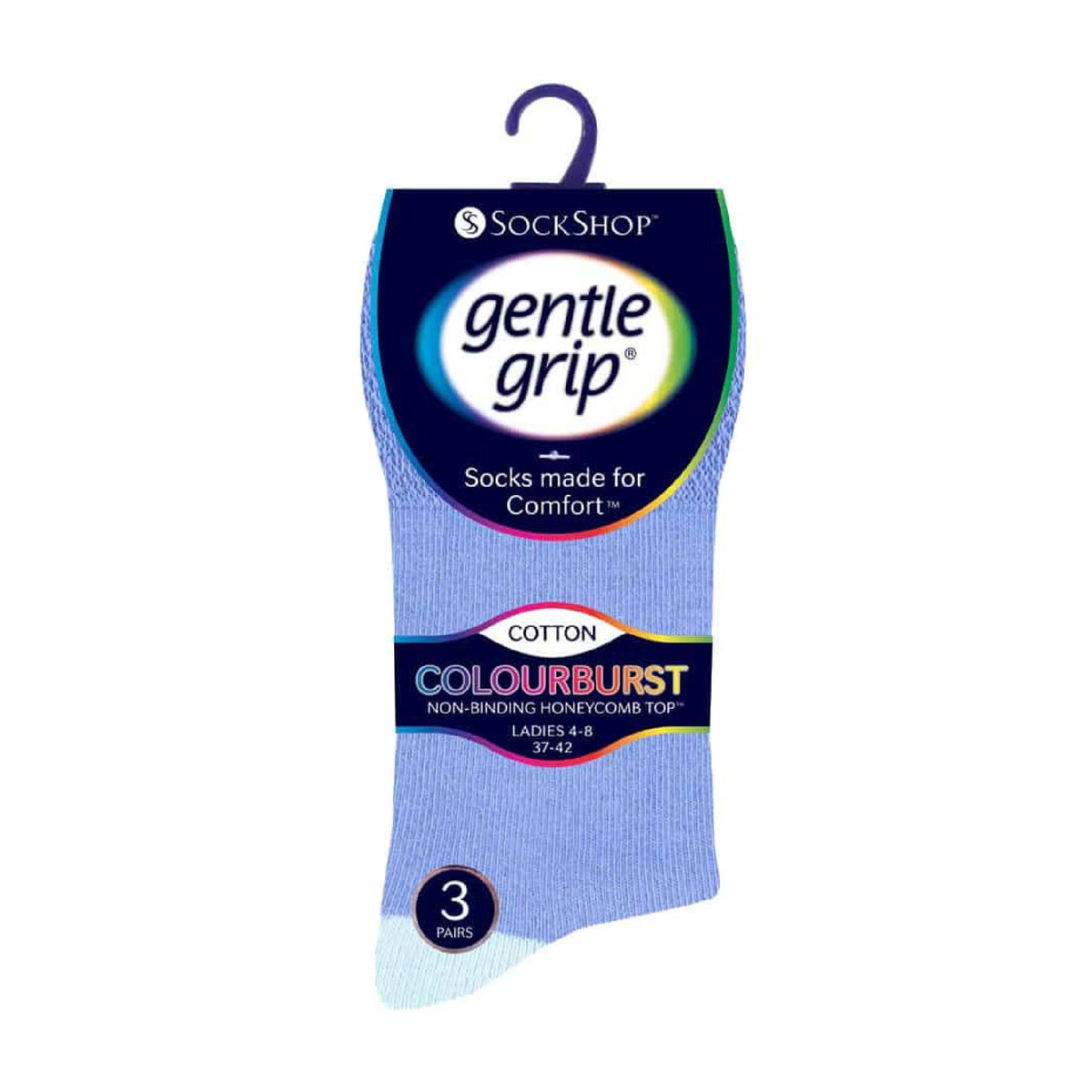 6 Pack Ladies Non Elastic Loose Top Patterned Cotton Rich Socks