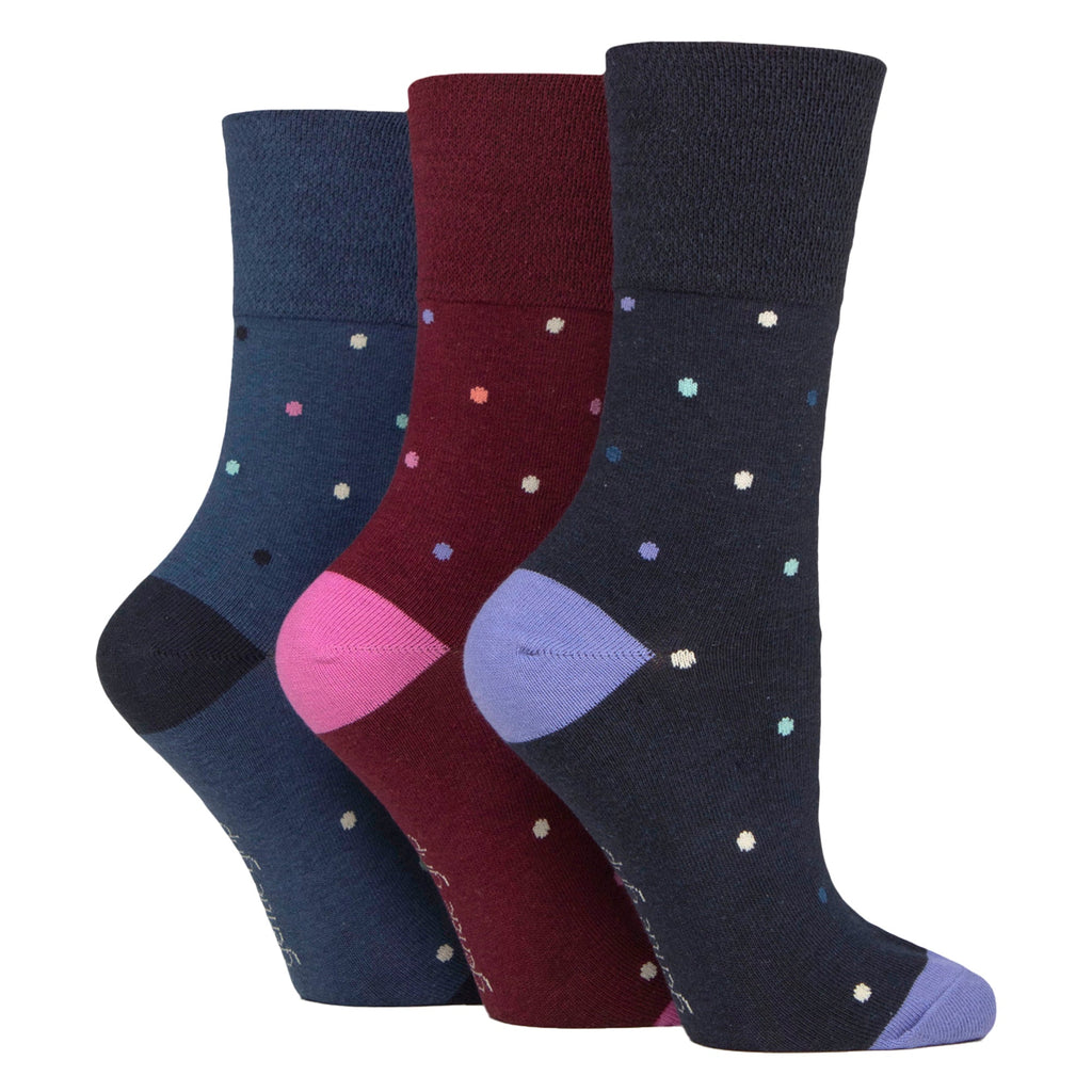 12 Pairs Ladies Cotton Socks | Patterned Soft Non-Binding Everyday Socks