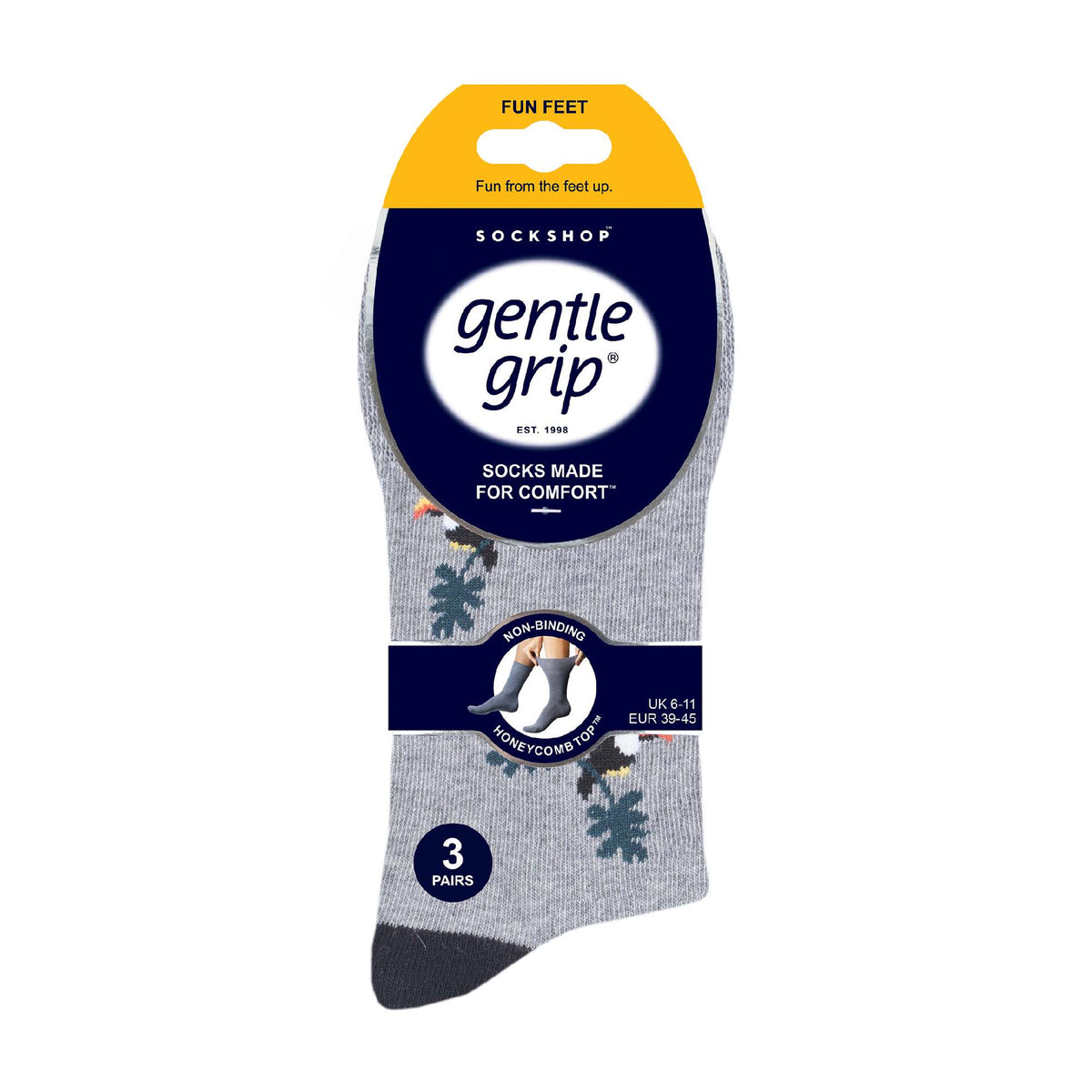 6 Pairs Mens Non Elastic Patterned Socks