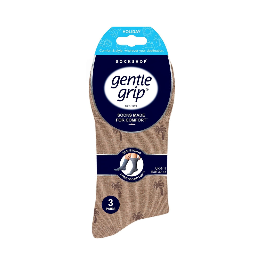 6 Pack Men’s Non-Elastic Loose Top Patterned Socks