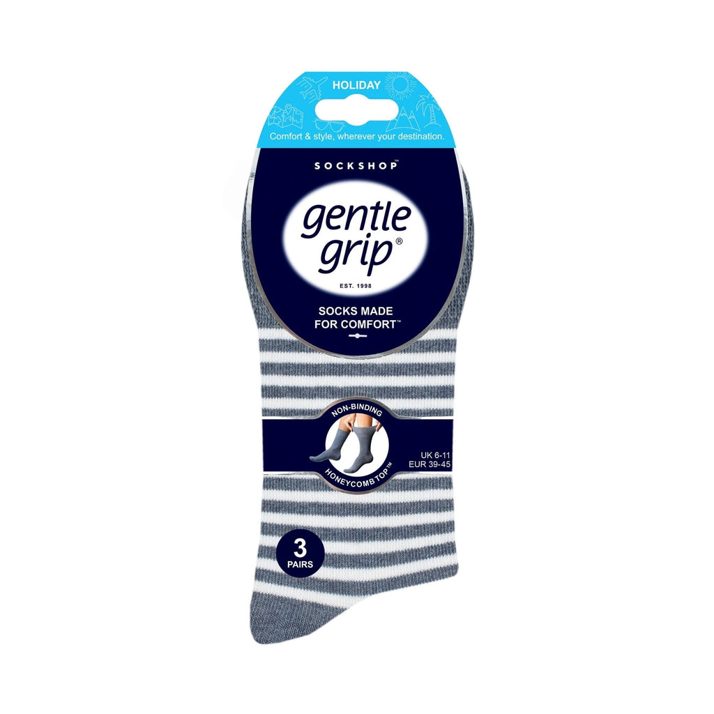 6 Pack Men’s Non-Elastic Loose Top Patterned Socks