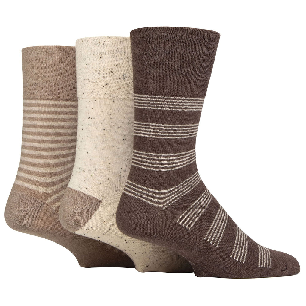6 Pack Men’s Non-Elastic Loose Top Patterned Socks