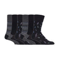 6 Pack Men’s Non-Elastic Loose Top Patterned Socks
