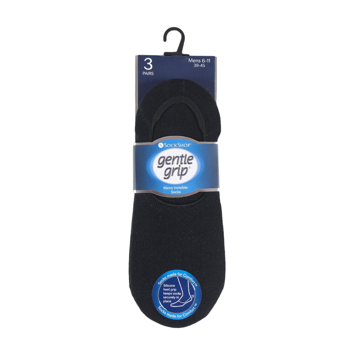 6 Pack Mens Invisible No Show Socks with Silicone Grip